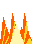 Animated pixel flame